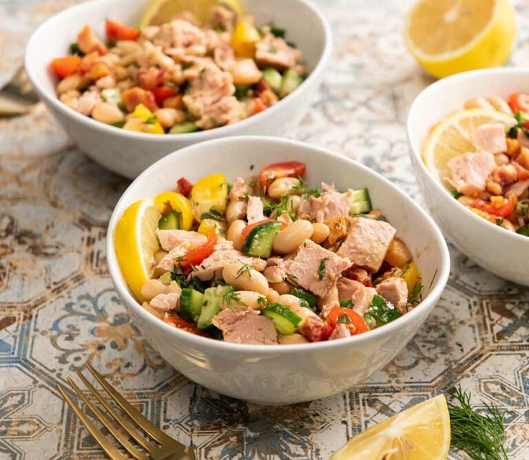 Tuscan White Bean And Tuna Salad With Crispy Pancetta Genova Seafood