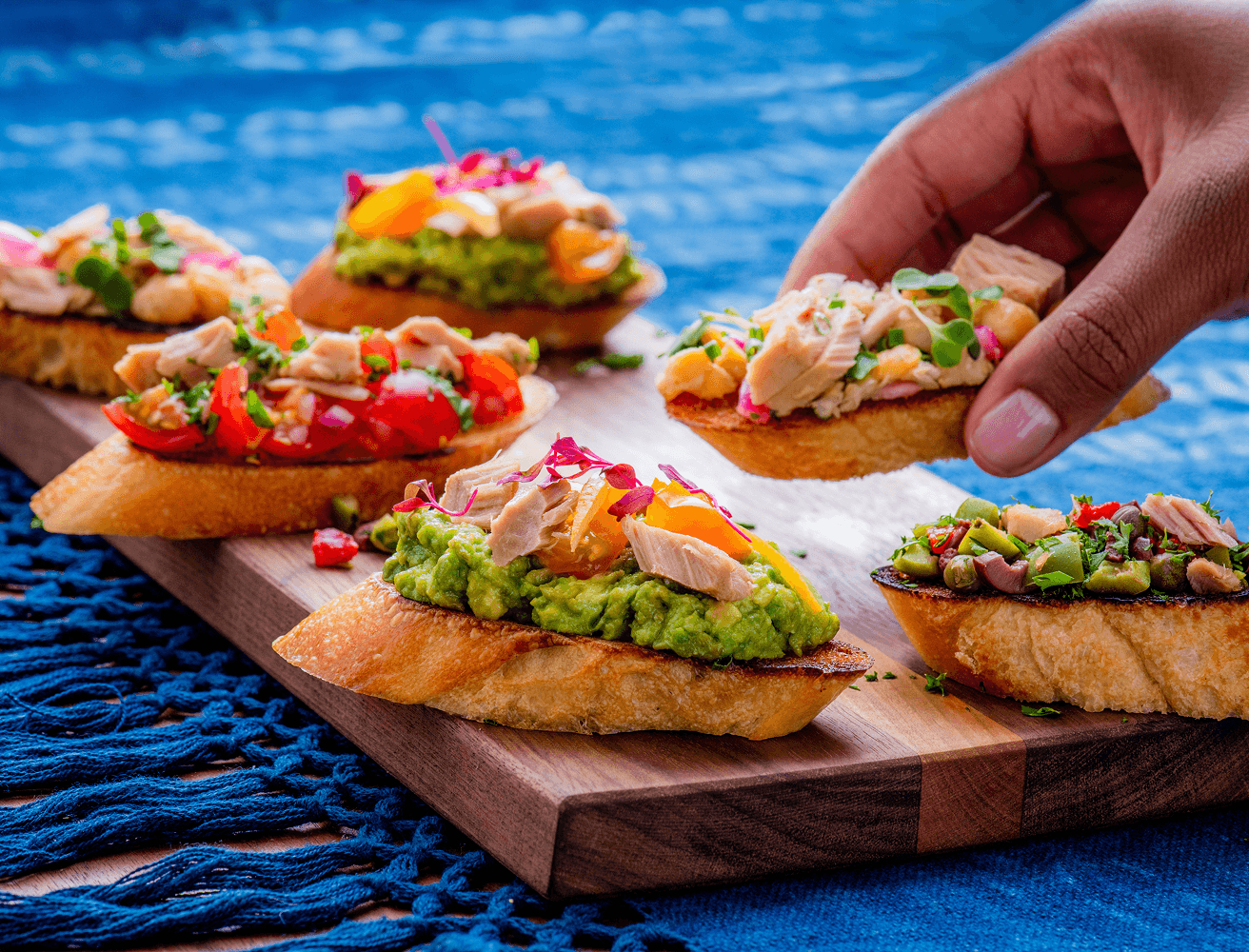 Assorted Tuna Crostini