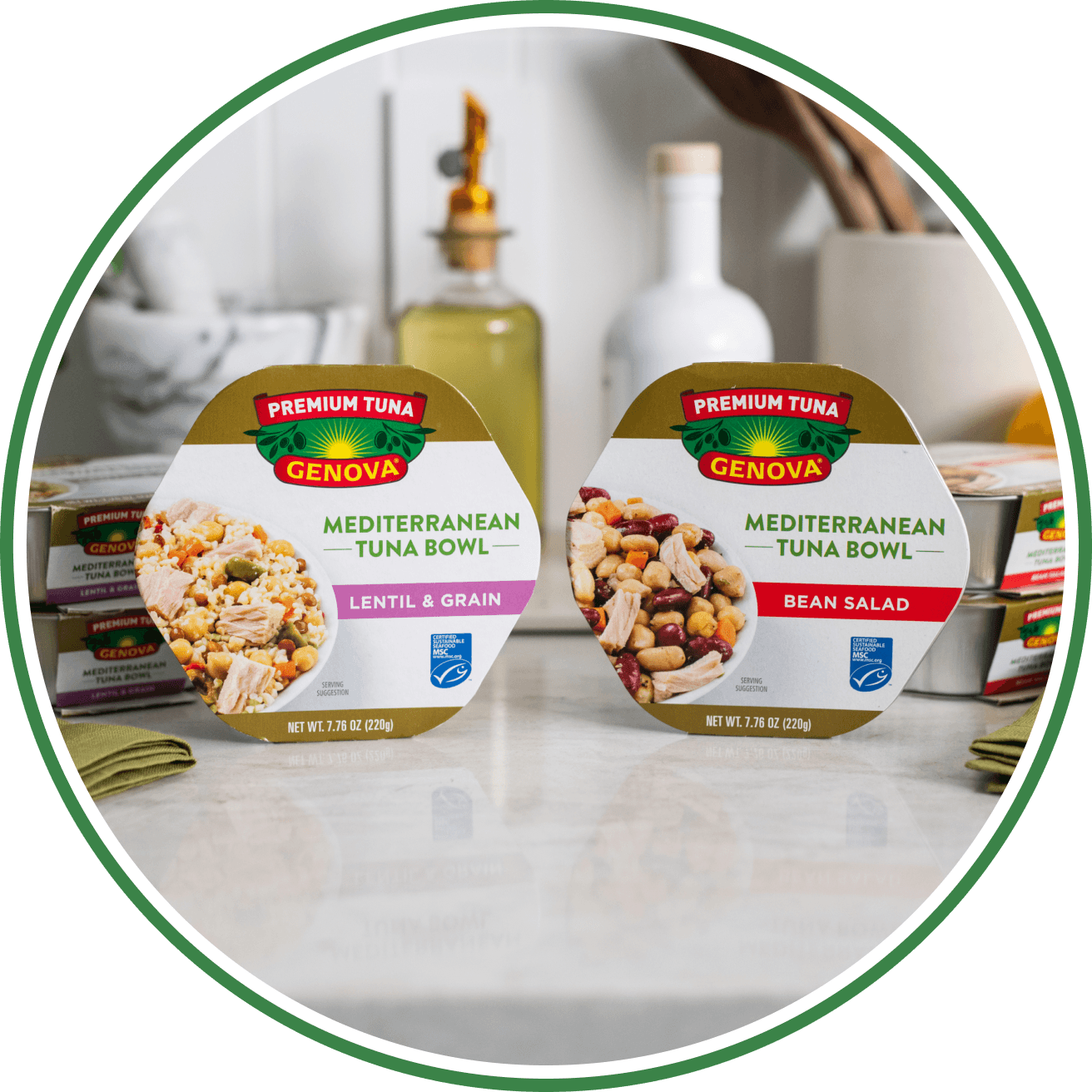 Genova Mediterranean Tuna Bowls - Lentil & Grain and Bean Salad